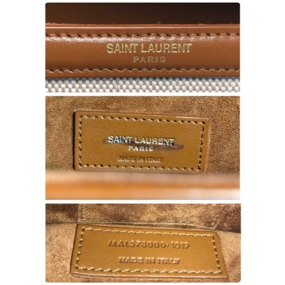 SAINT LAURENT Cassandre Leather And Canvas Satchel - Picture 11 of 12